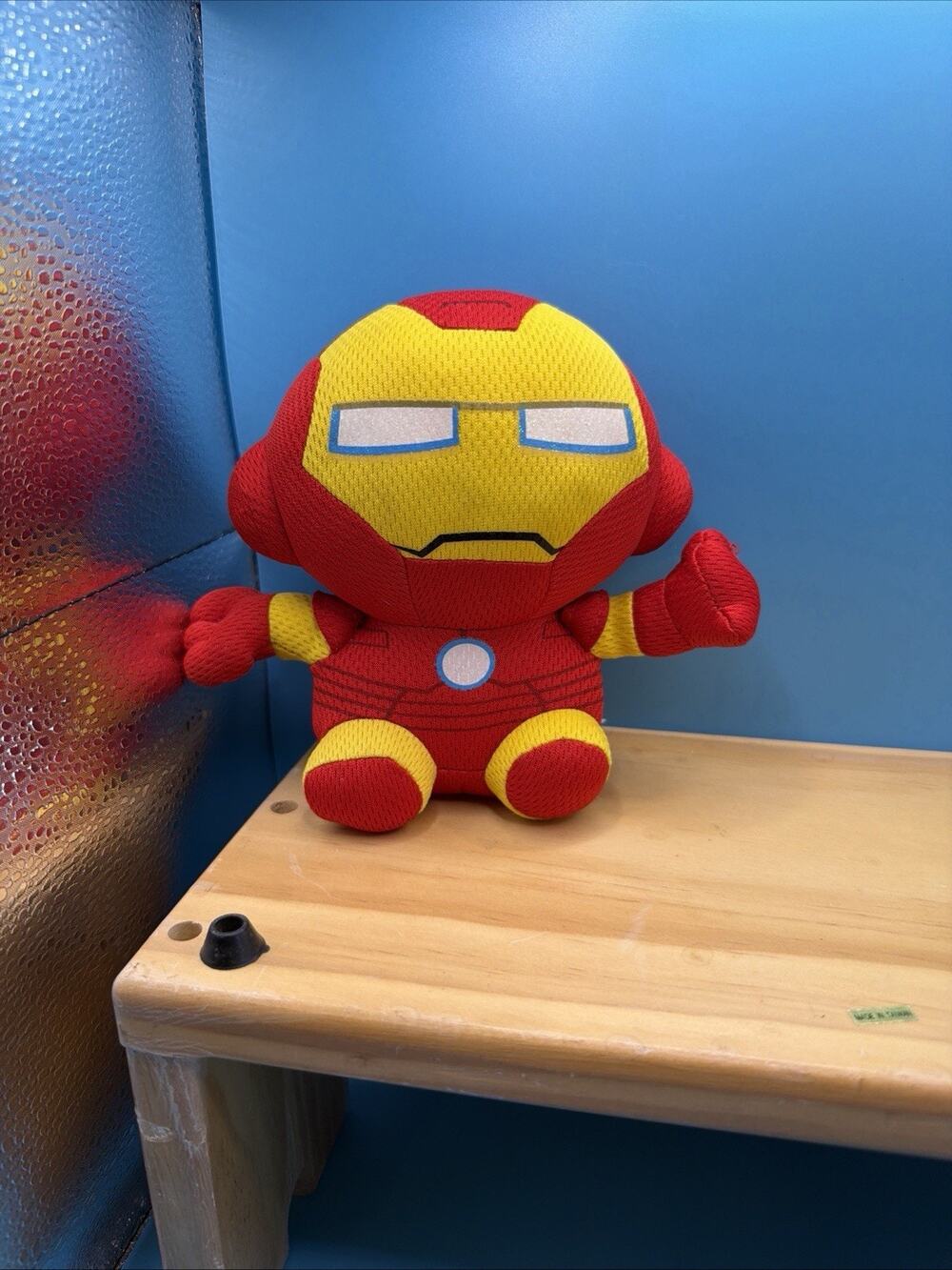 TY Beanie Baby Marvel Comics Iron Man Plush Stuffed Toy 6” NWOT Sat On Shelf
